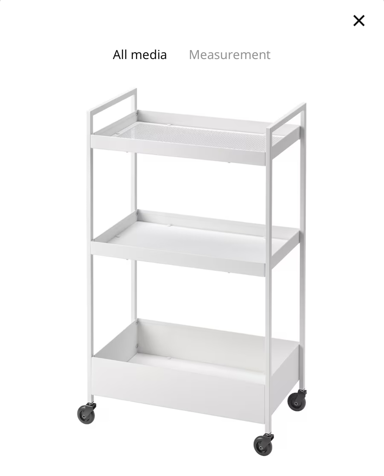 Utility cart/ storage cart, white color