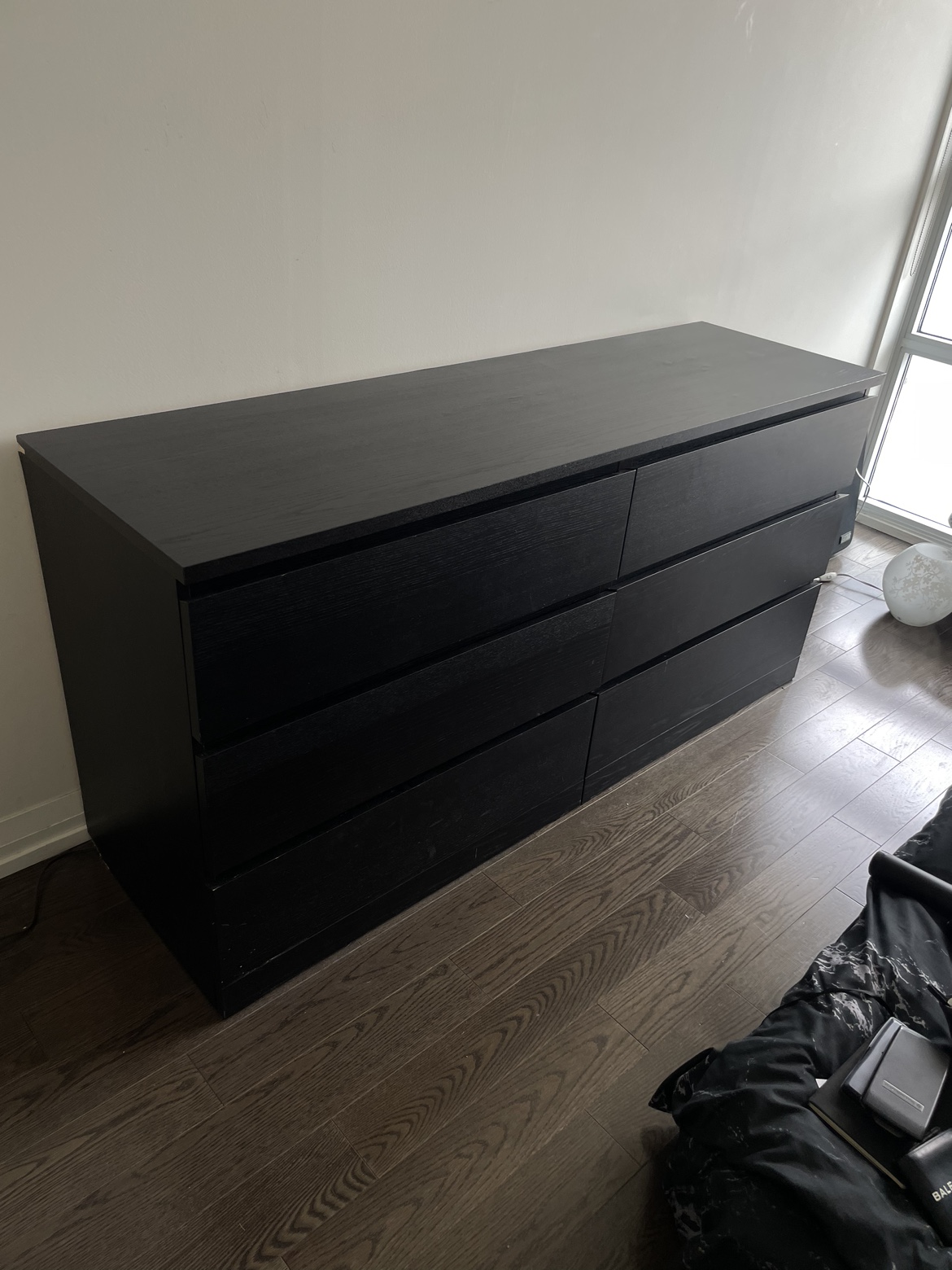 Black Ikea Malm 6 Drawer Dresser $80