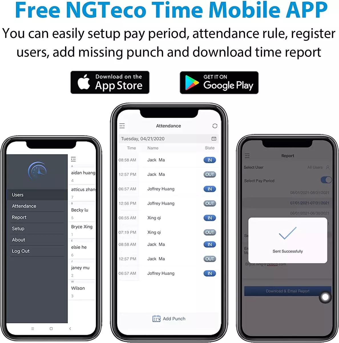Employee attendance Face recognition time clock image indicator(5)