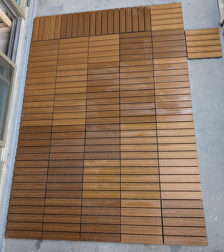 Balcony Tiles, Honey Teak. 36 sq. ft coverage, 36 tiles total. - photo 2