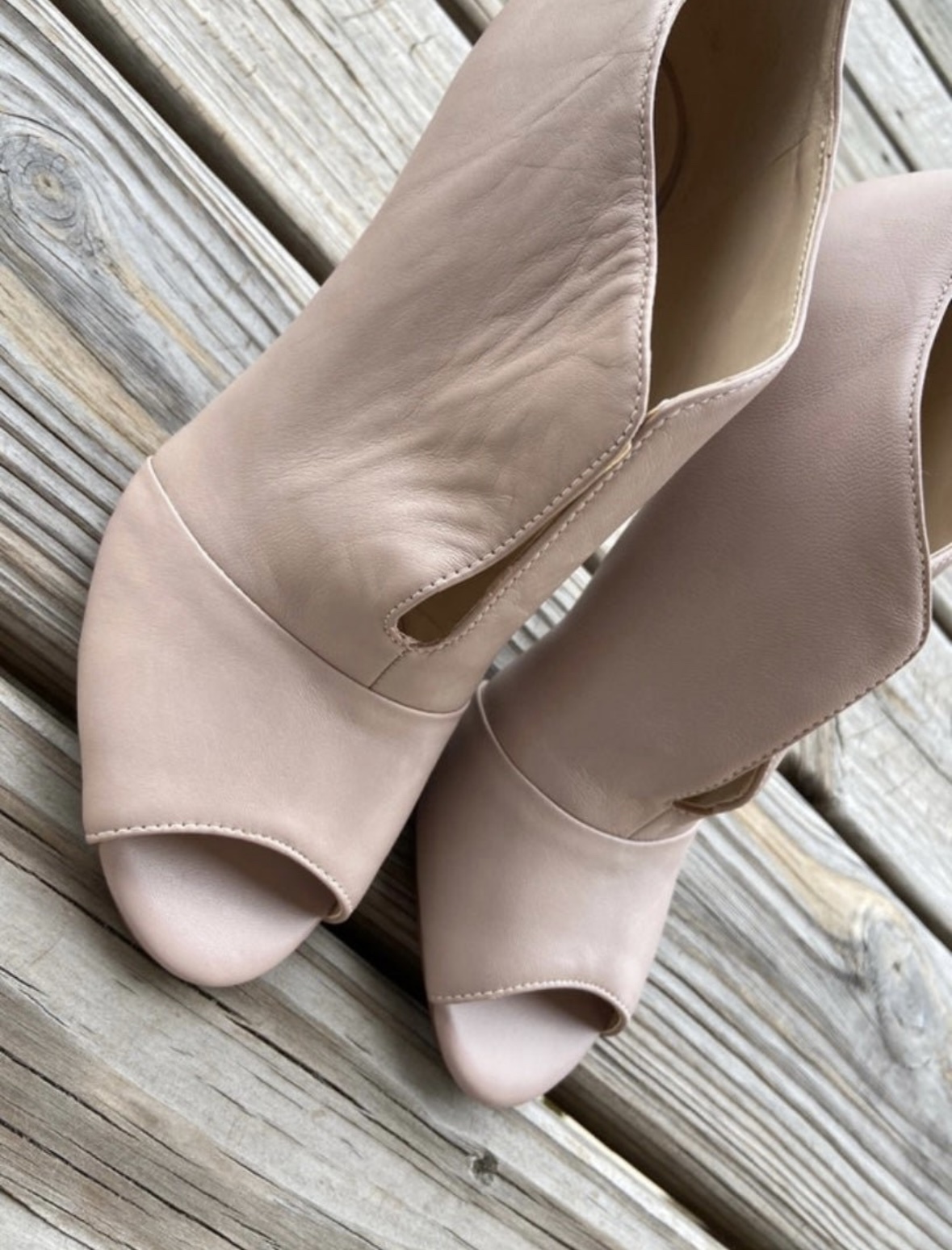 Nine West Artissa Nude Ankle Peep Toe Booties size 7.5 - photo 3