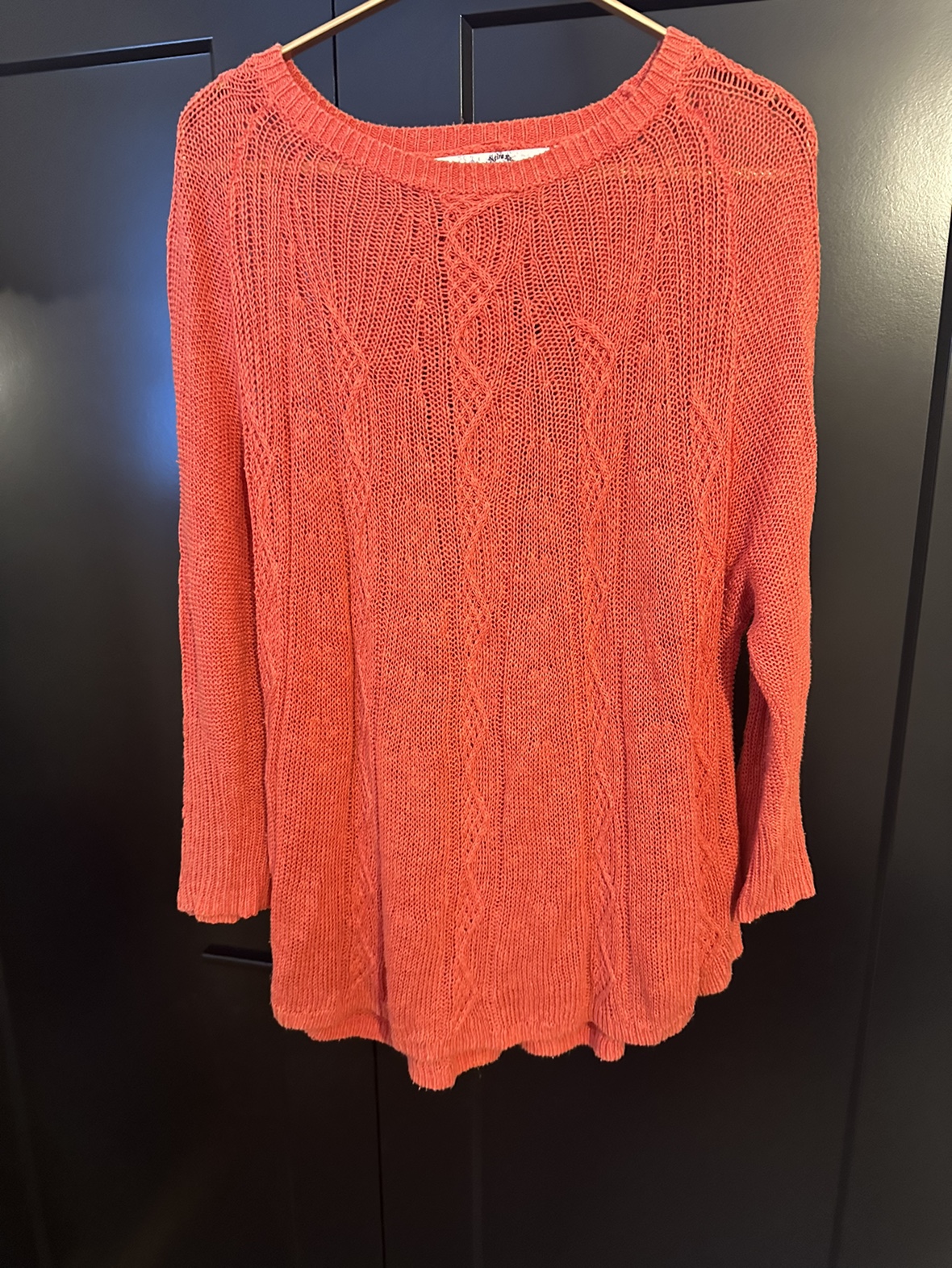 Coral knit top