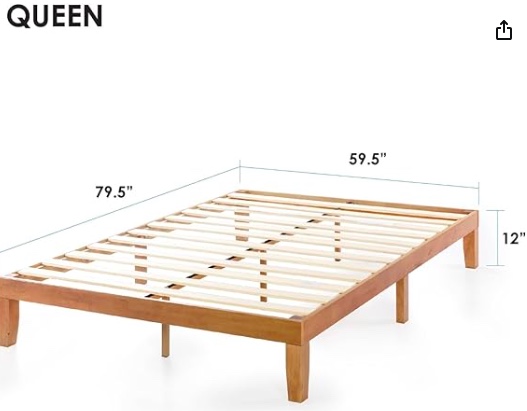 Queen Sized Wooden Bed Frame & Queen Mattress - photo 3
