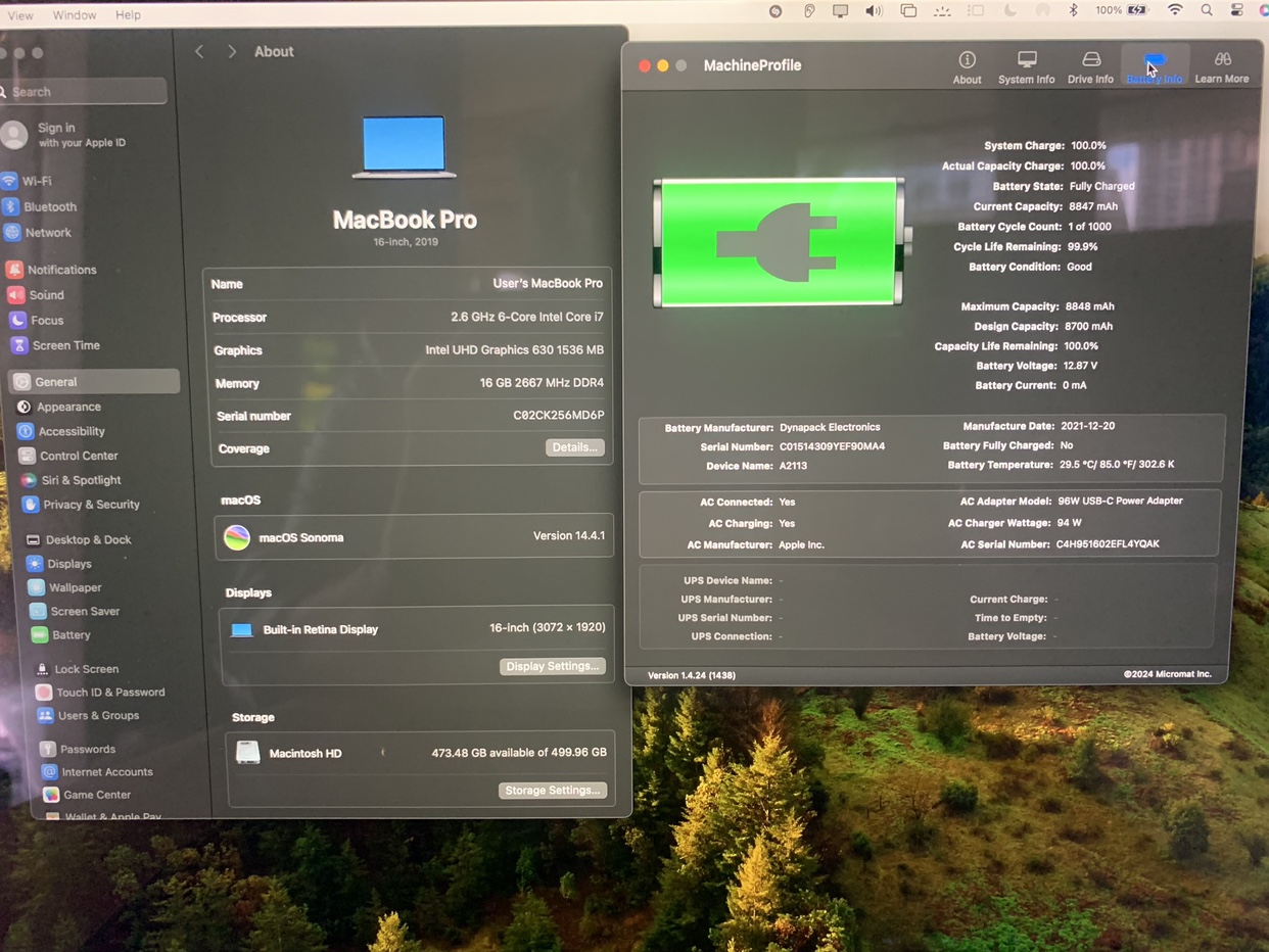 MacBook Pro 16” Core i7 6 Cores, 4GB,  Space Grey, True Tone - photo 3