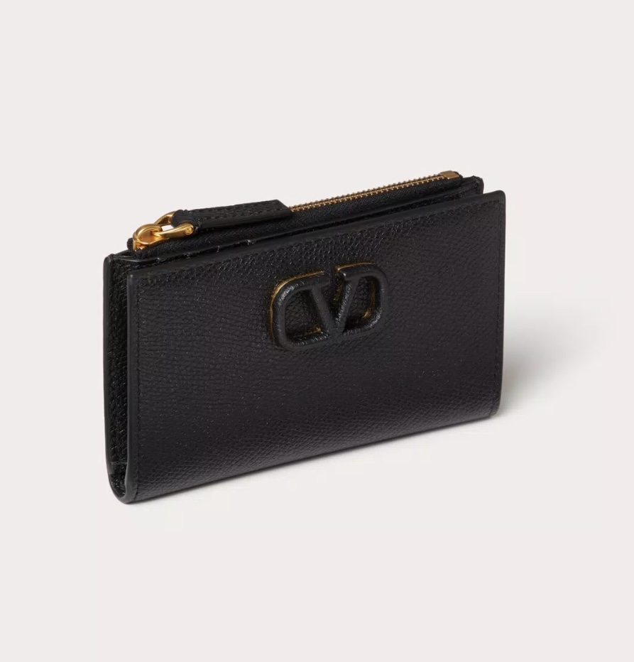 VLOGO SIGNATURE GRAINY CALFSKIN CARDHOLDER WTH ZIPPER - photo 4