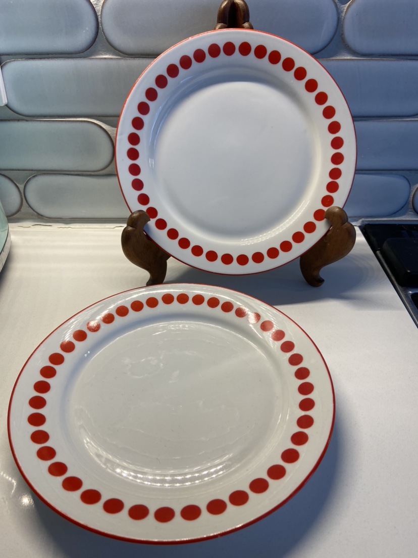 Rare Northland Fine China Polka Dot Hungary Plates - set of 2 image indicator(3)