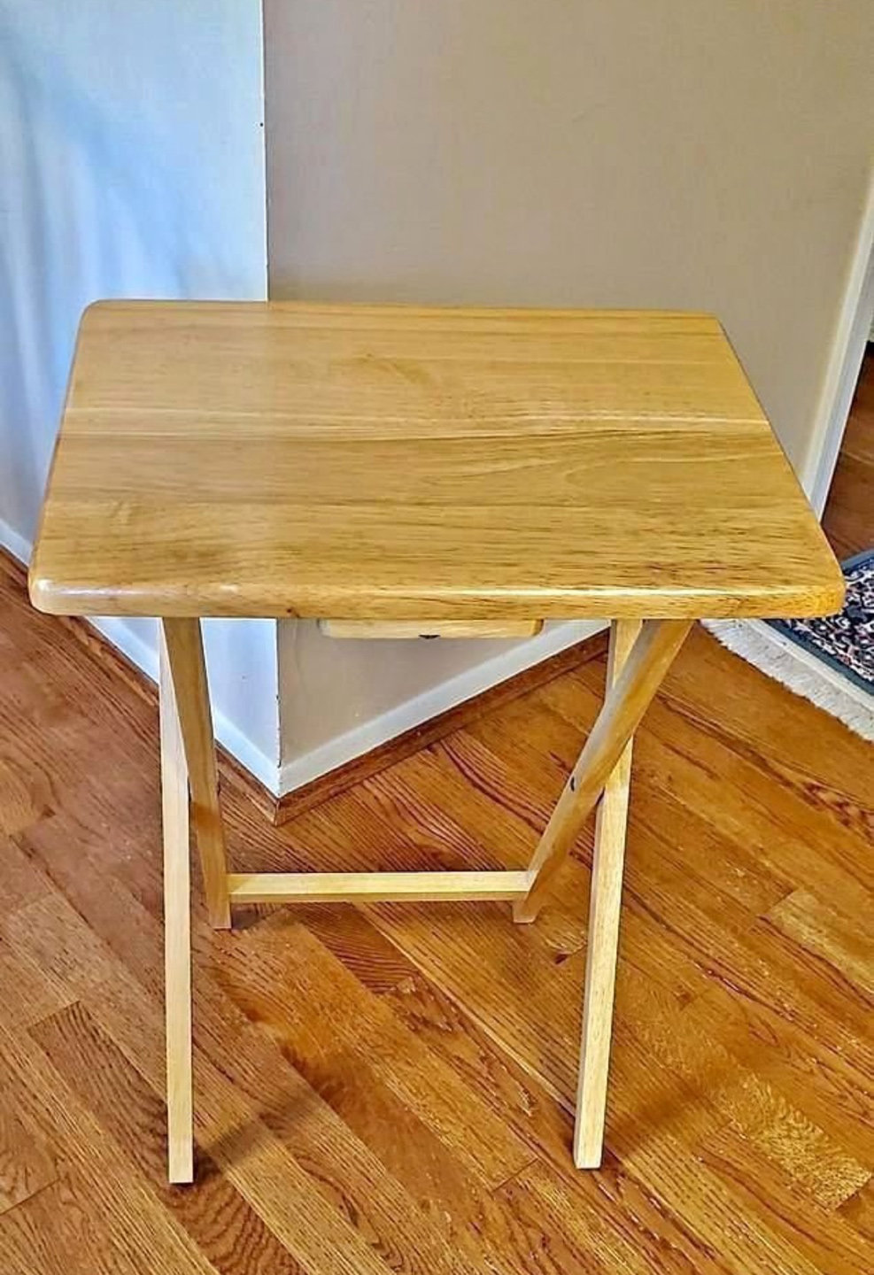 Folding TV Tray Table - Walnut 19 x 15 x 26 Inch