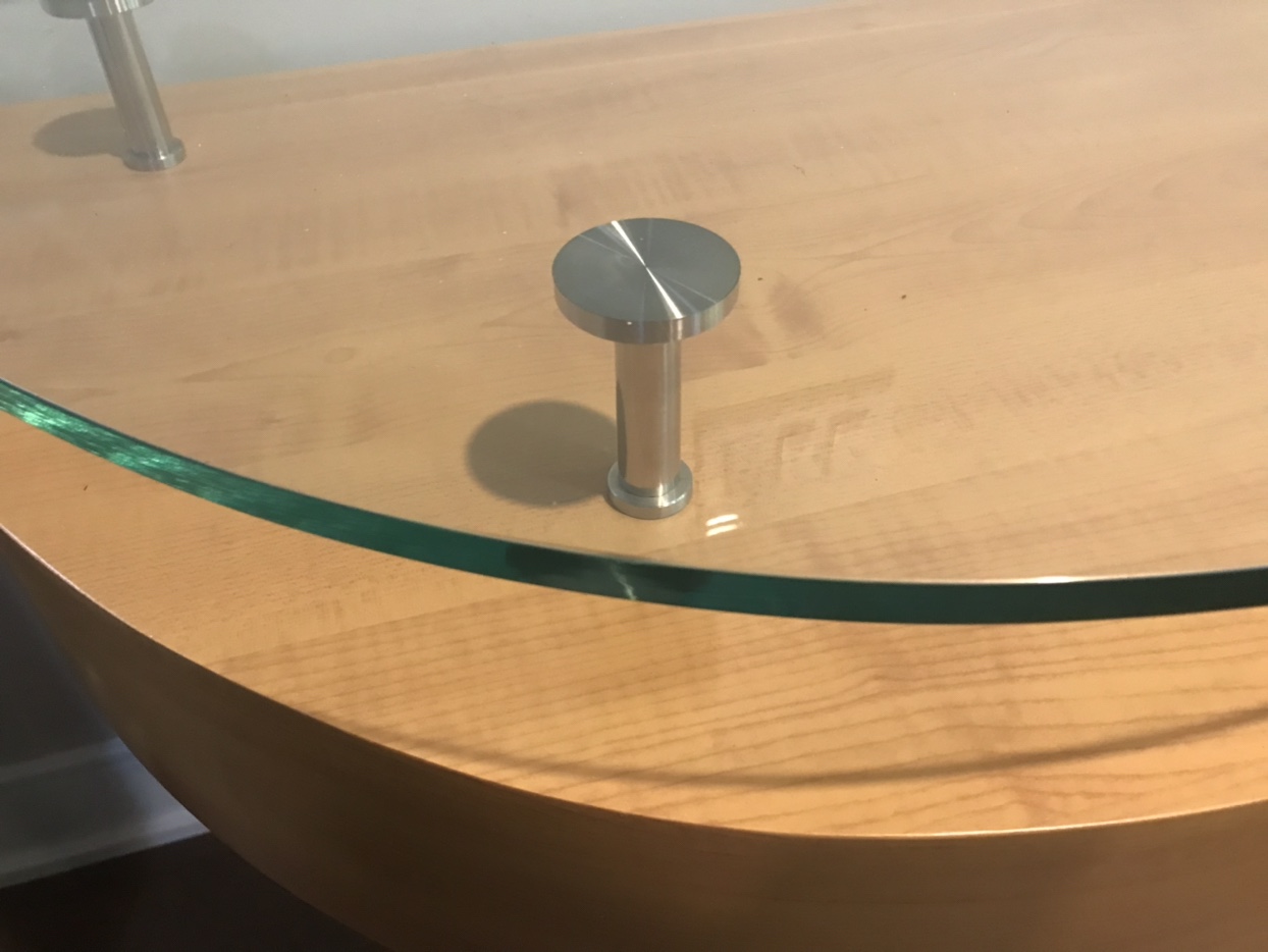 Designer Console Table w/2 Drawers (White Oak n Glass) image indicator(3)