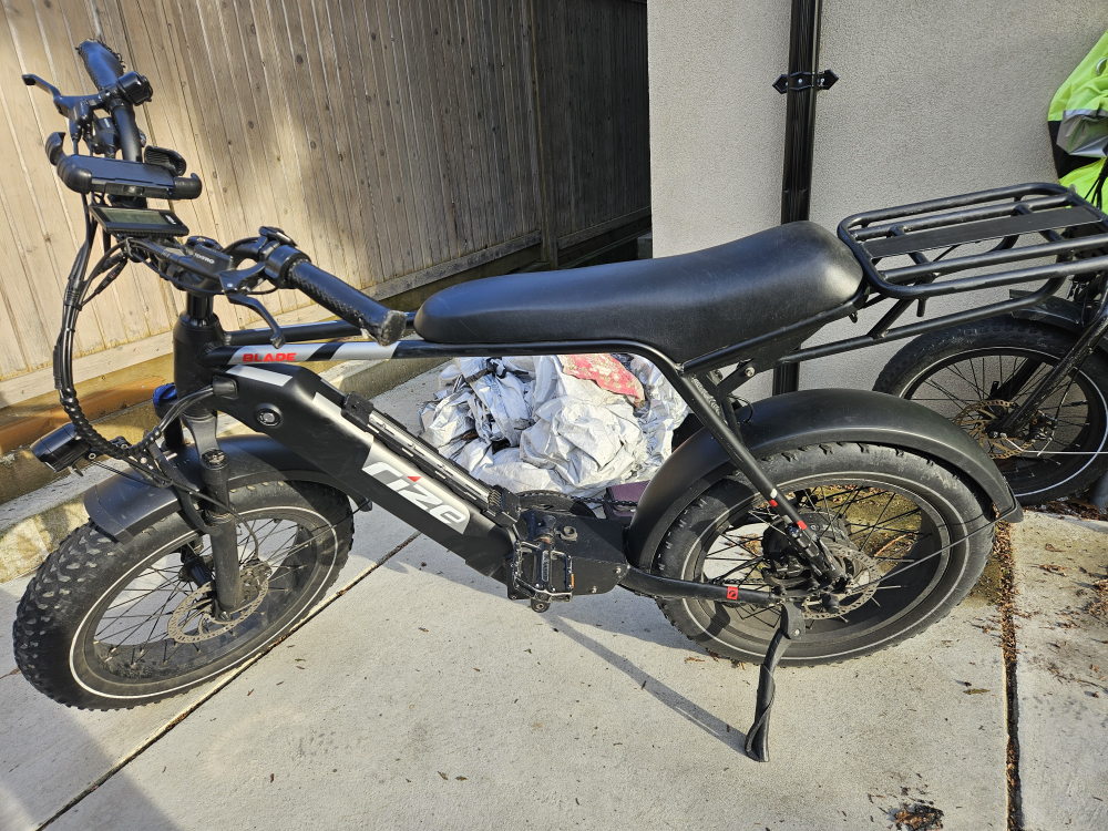 Black Moped Rize EBike Blade 750W 2x15ah dual battery - photo 3