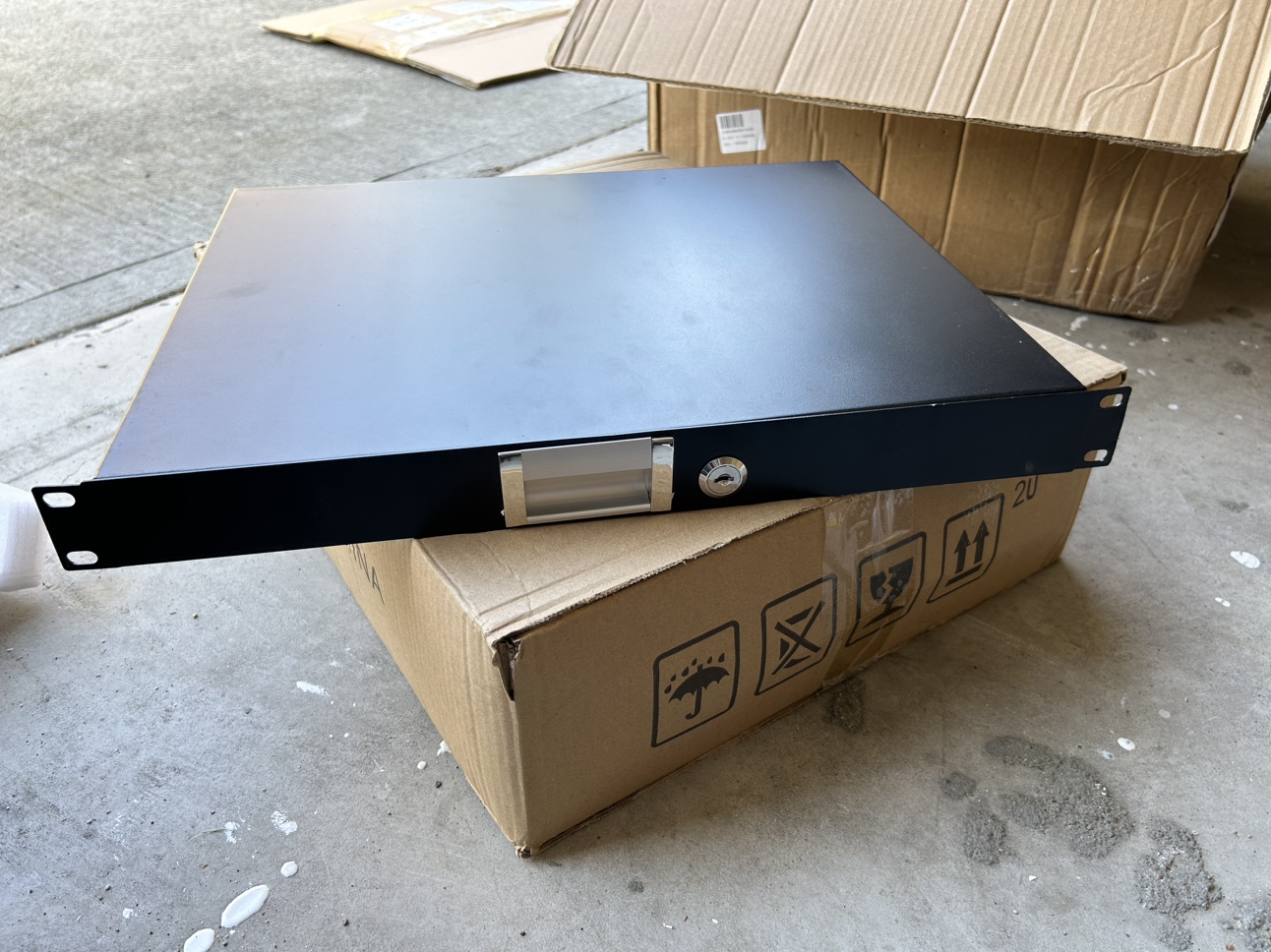1U case rack drawer DJ flight case drawers metal brand new