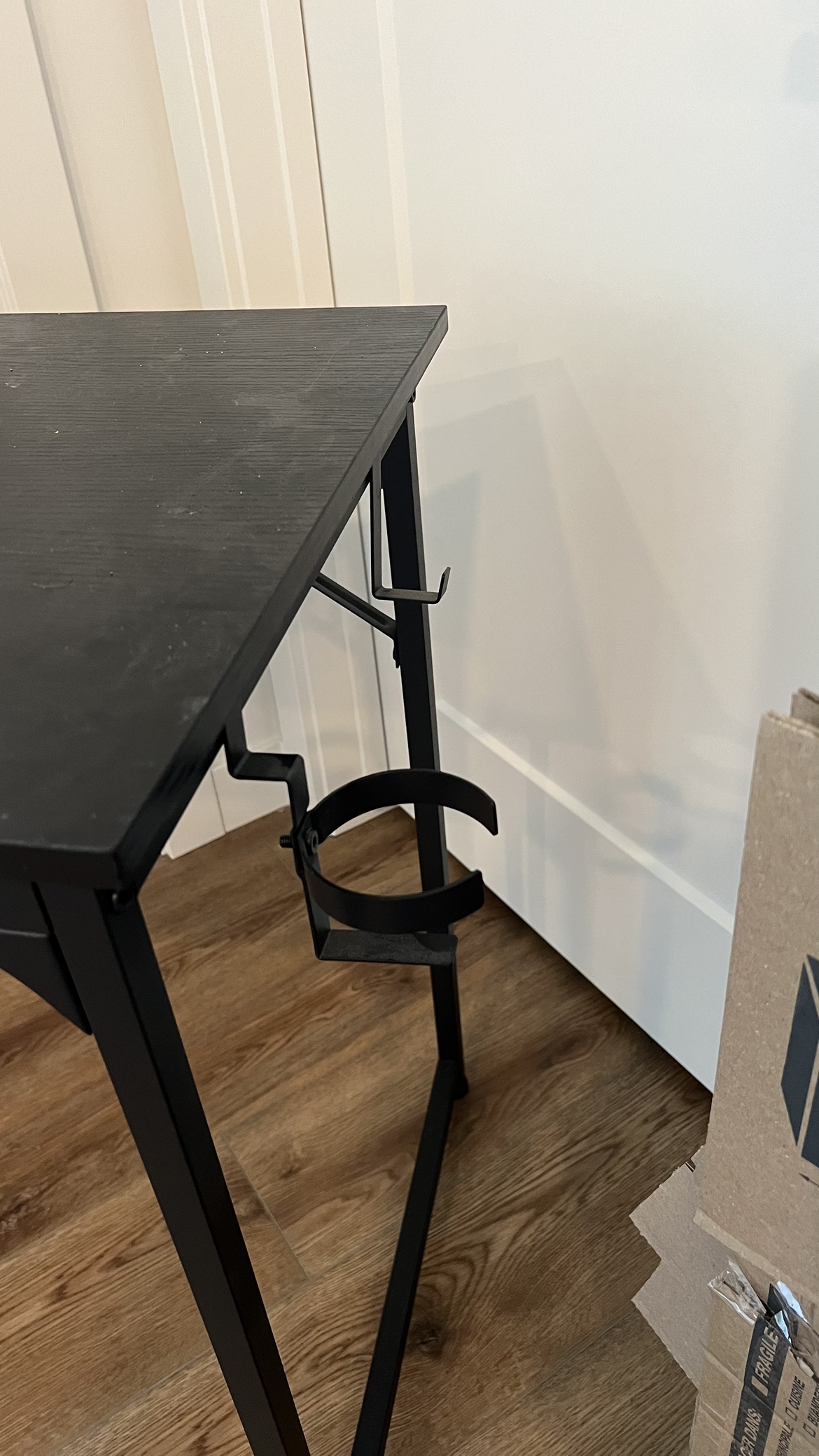 Small IKEA desk with cup holder and file holder - photo 2