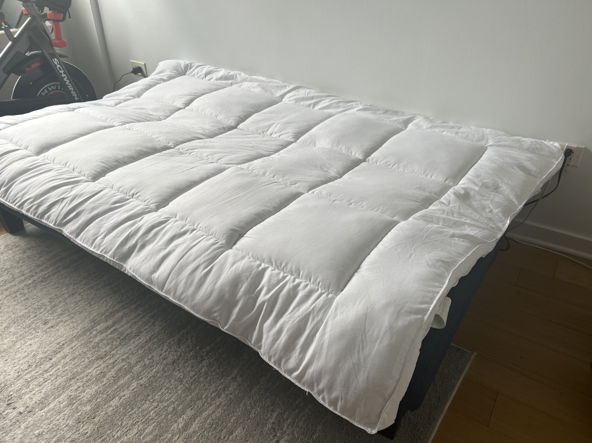Navy Futon with mattress topper - photo 2