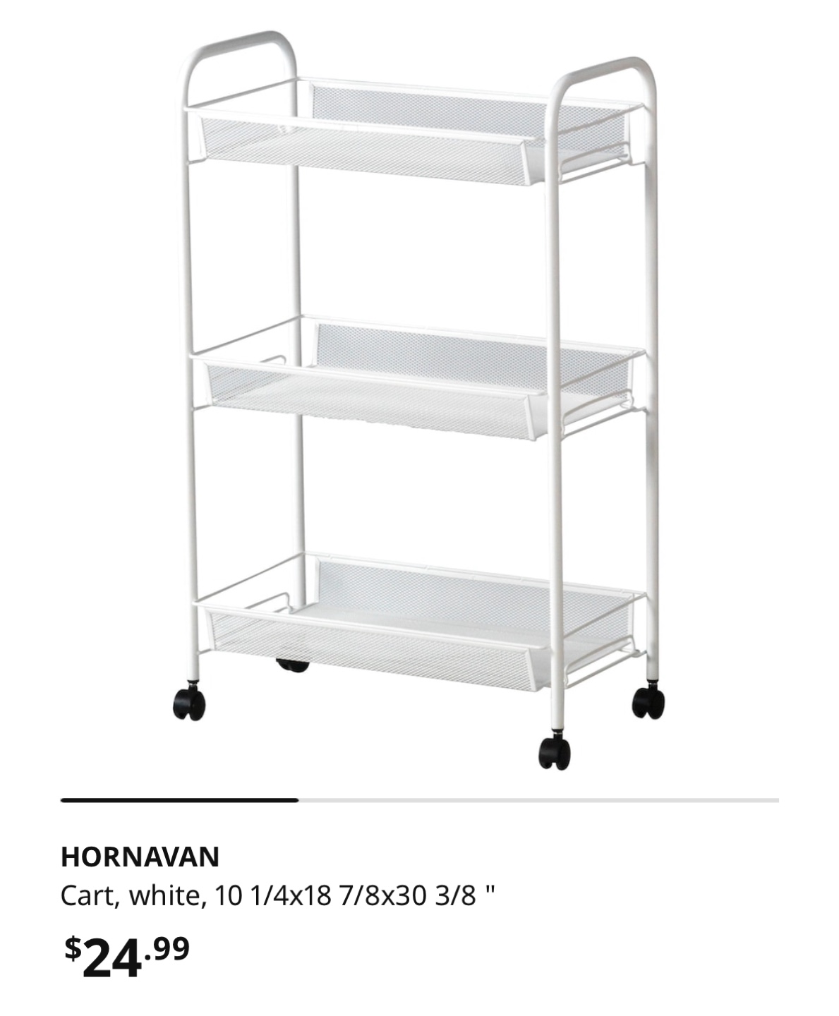 Ikea Rolling Cart, White image indicator(3)