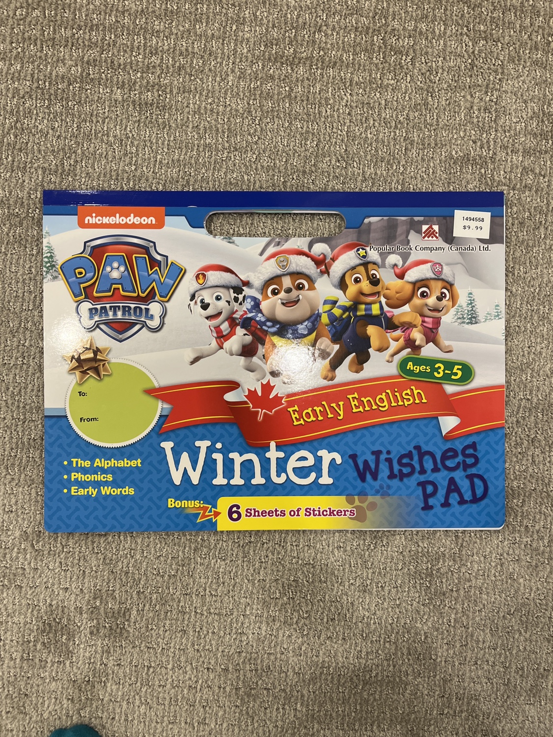Paw patrol activity pad