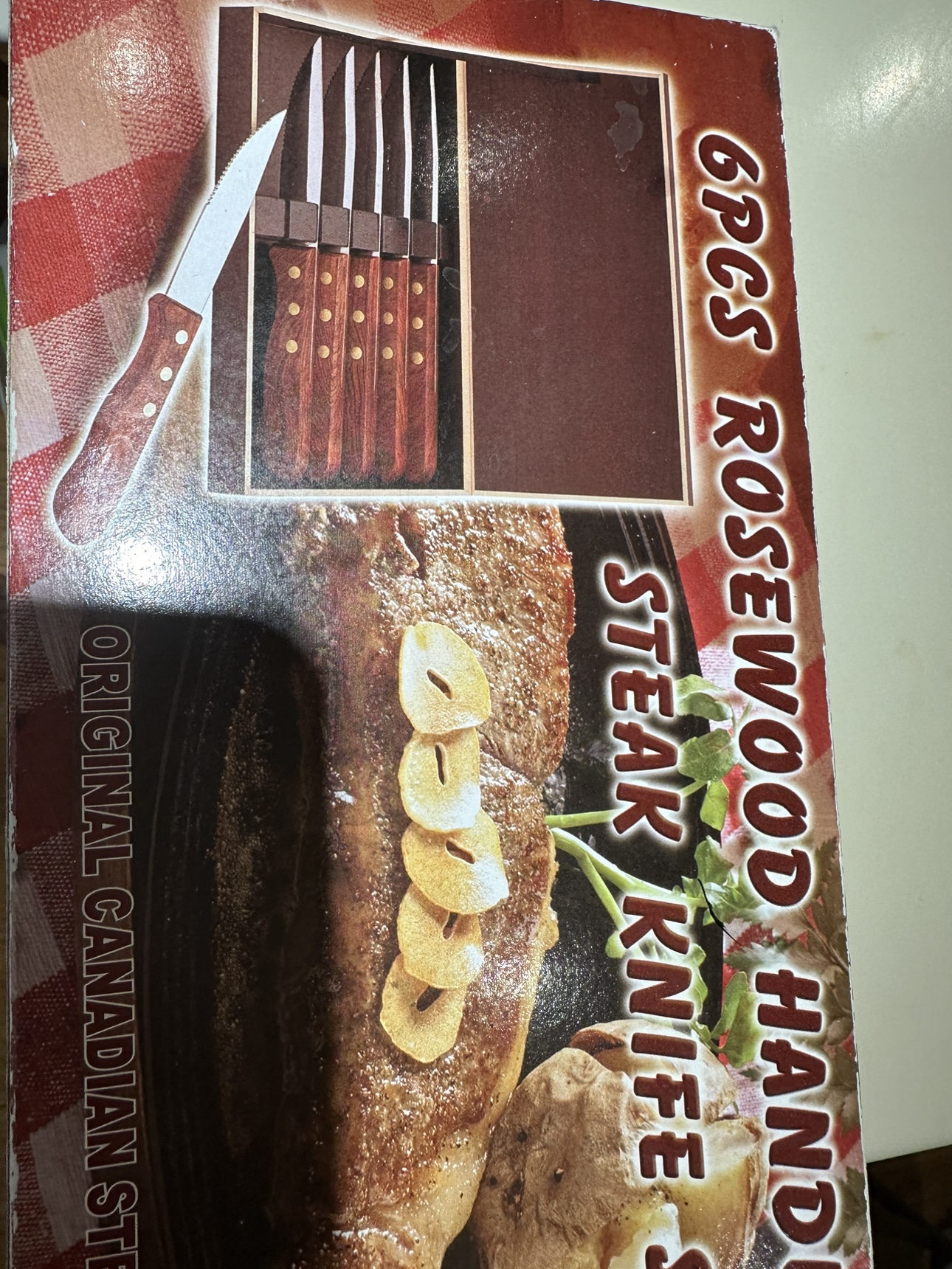 Brand new knife set in wooden box