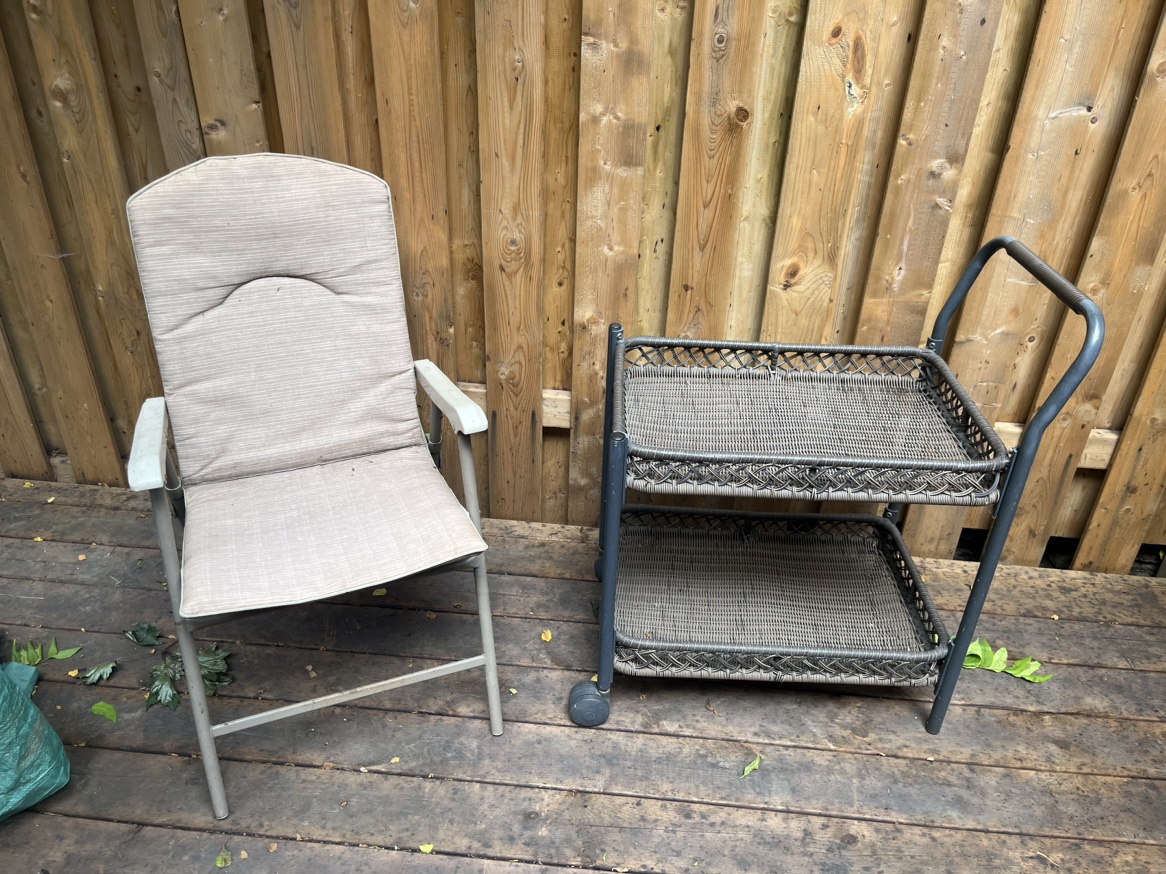Outdoor Wicker Tea Wagon - photo 2