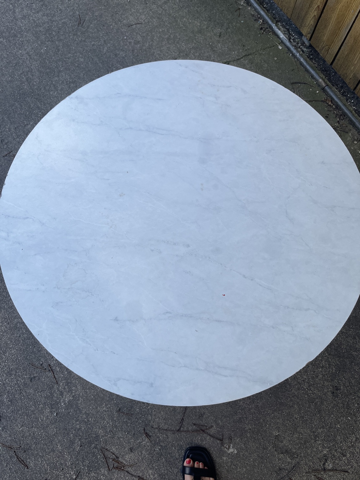 Faux Marble Top Round Coffee Table - photo 2