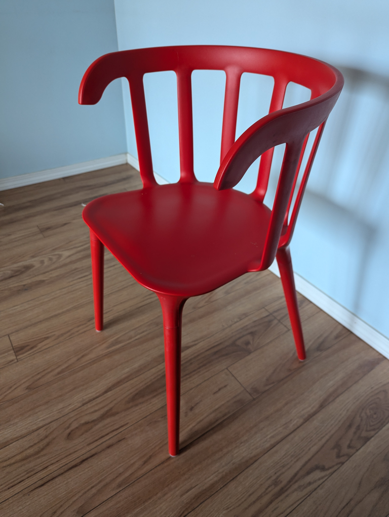 4 Red Easy Chairs