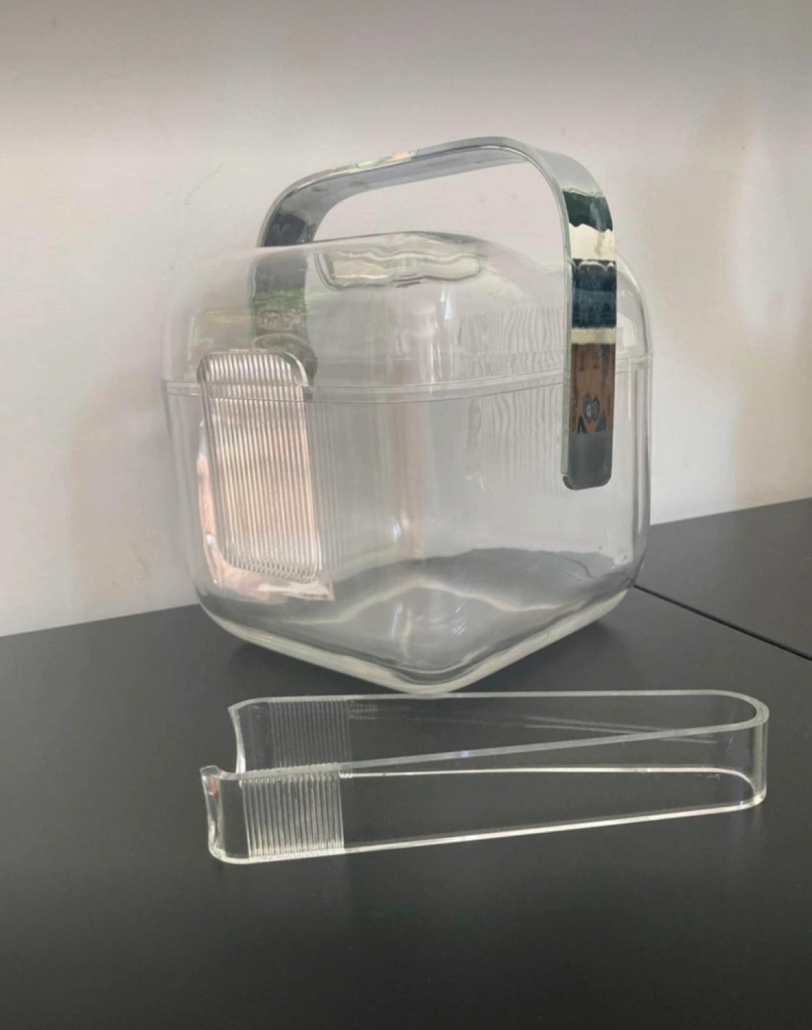 Vintage Guzzini Ice Bucket with Tongs 🍾 image indicator(4)
