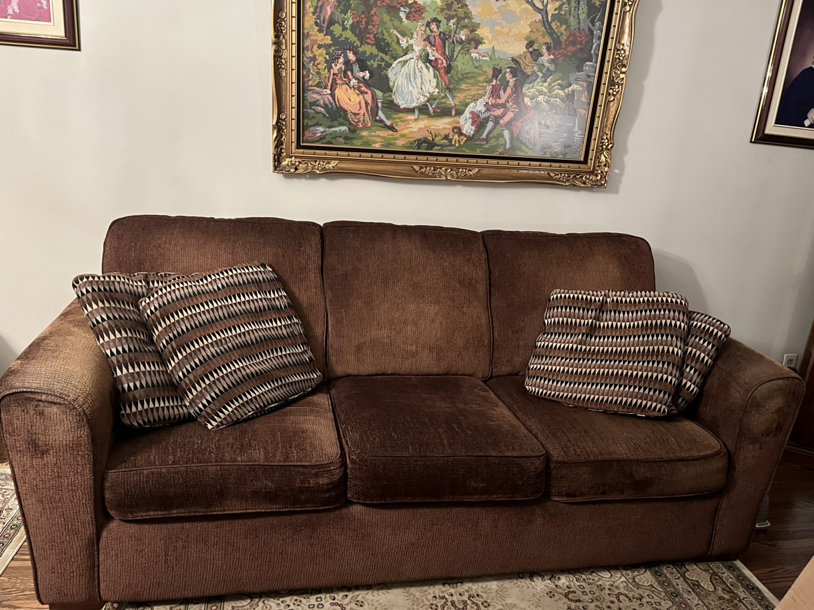 Brown sofa set