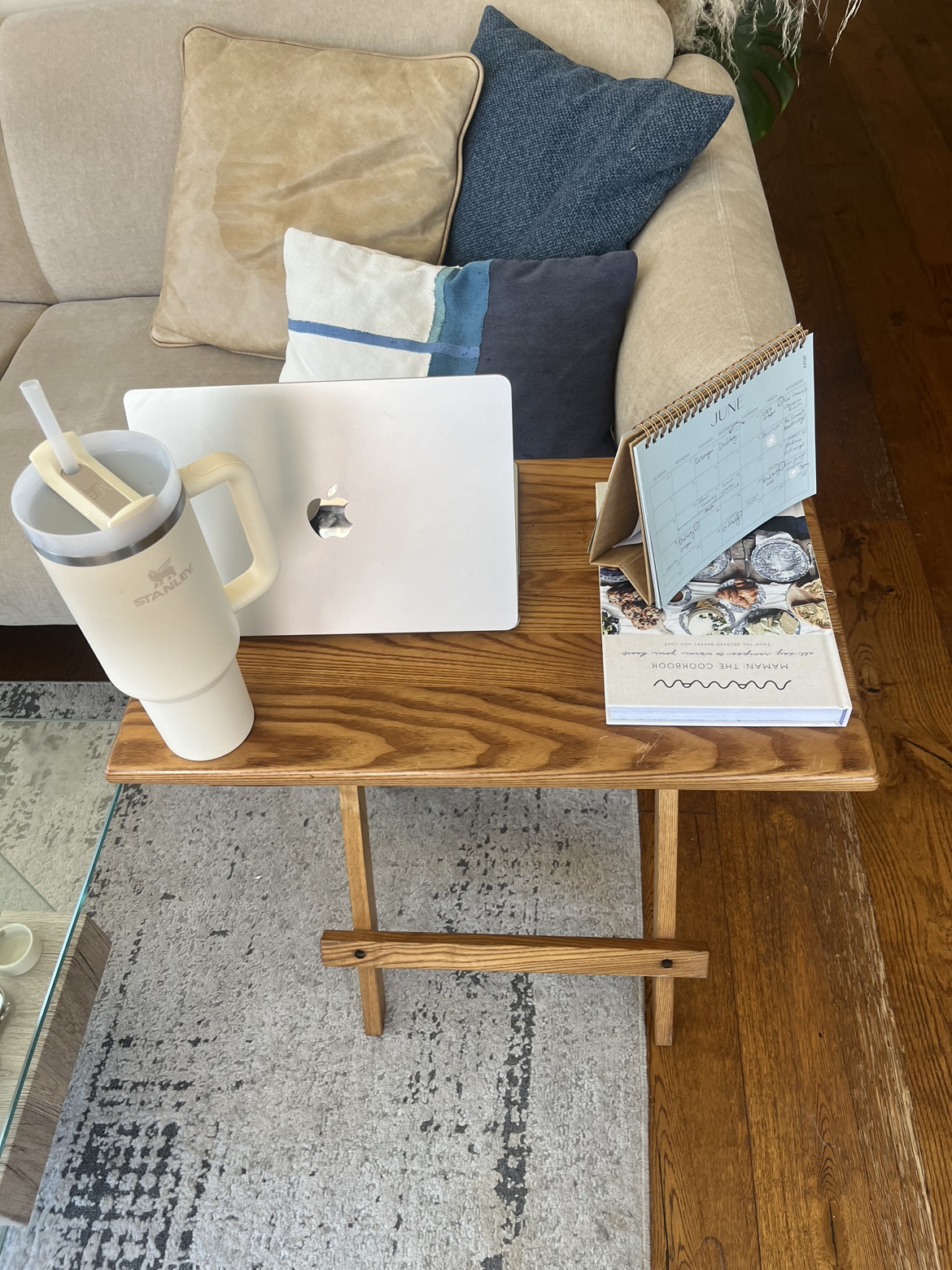 Foldable Solid Wood Tables (2 — $45 each or both $70)