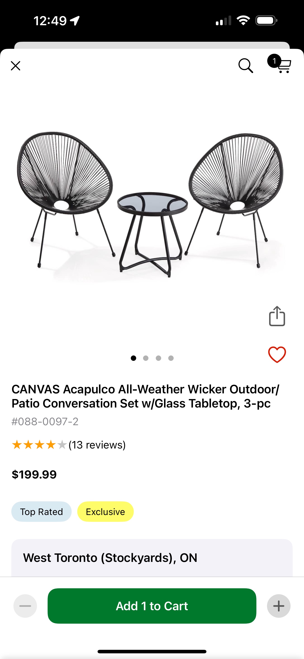 3 -pc Patio Set CANVAS - photo 3