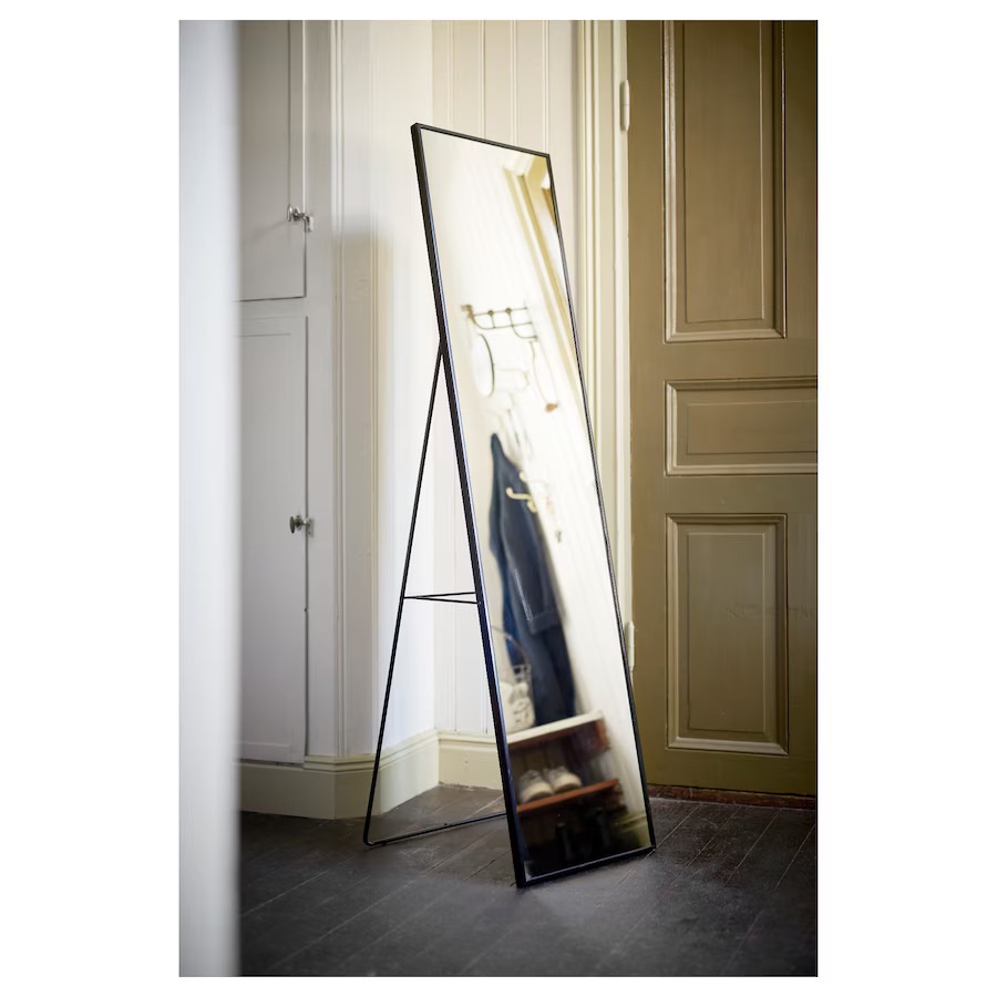 IKEA KARMSUND Standing mirror, black