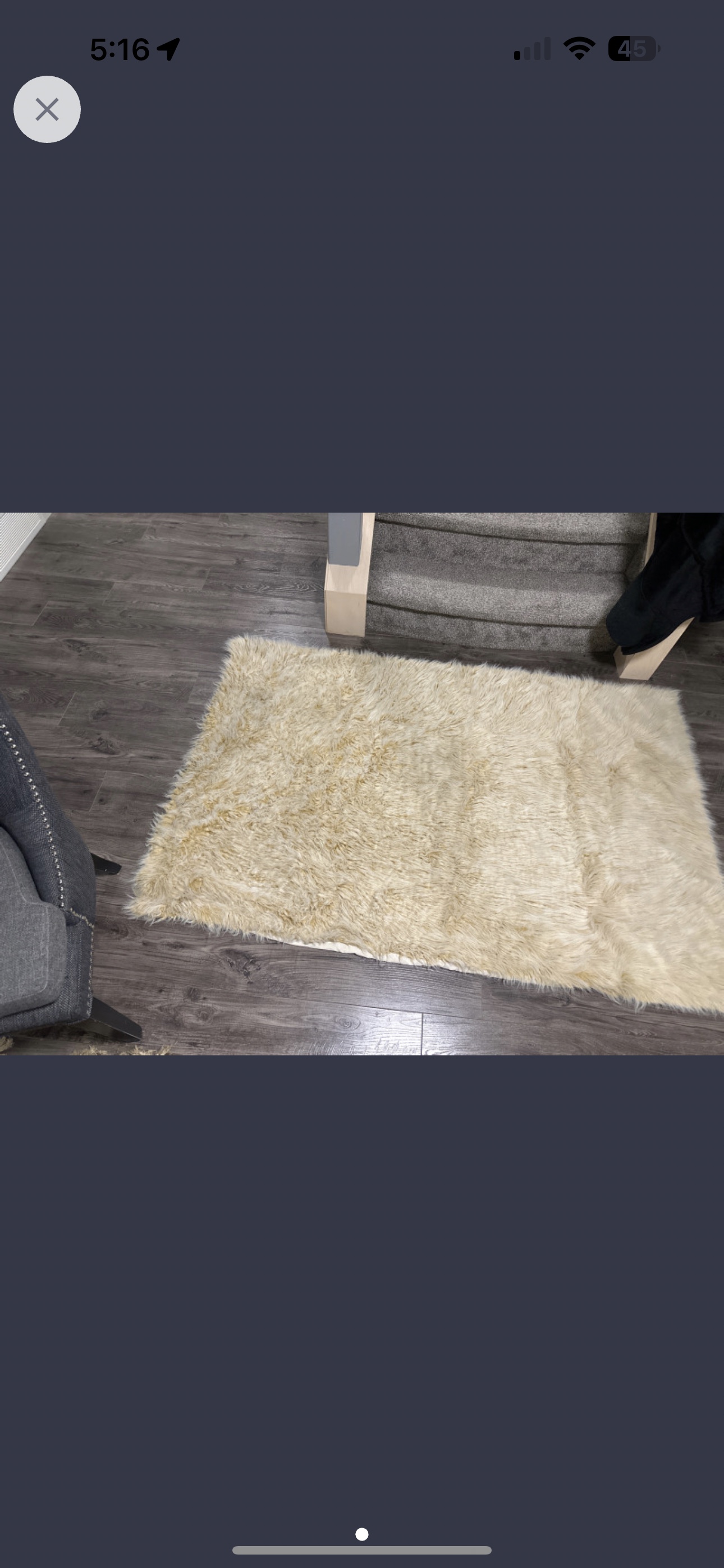 Faux fur rug/ blanket