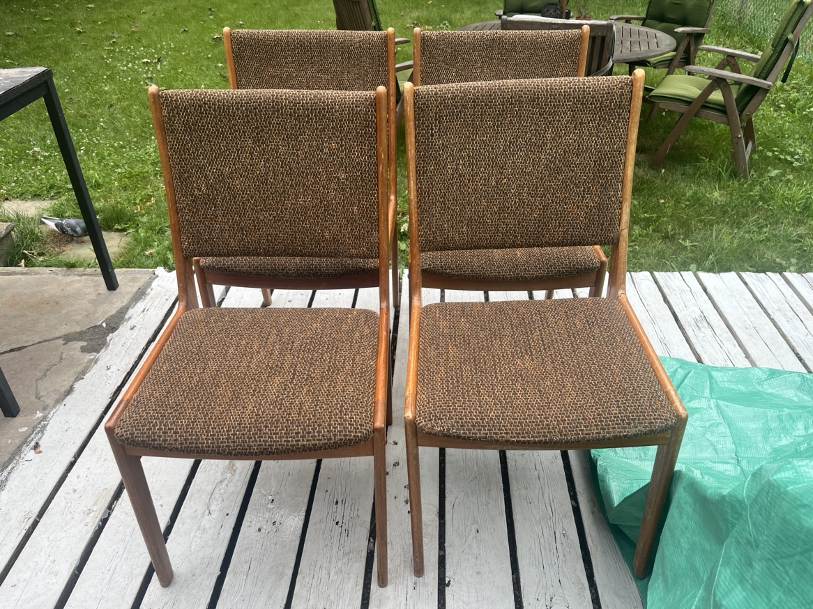 Mid century modern Teak dining chairs thumbnail