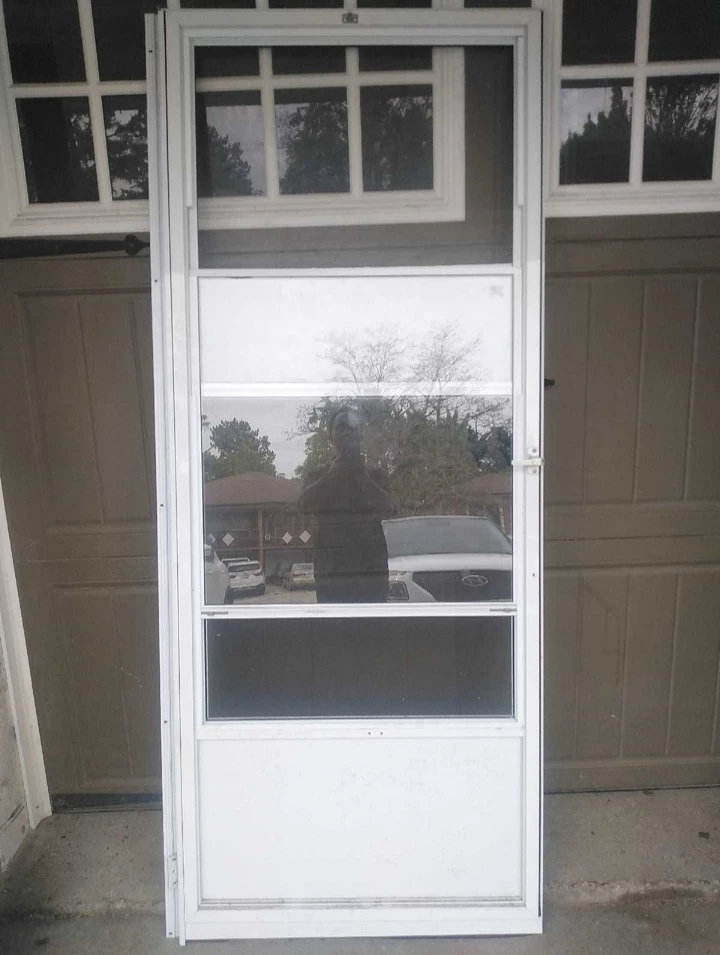 Exterior door with fram and storm door - photo 3