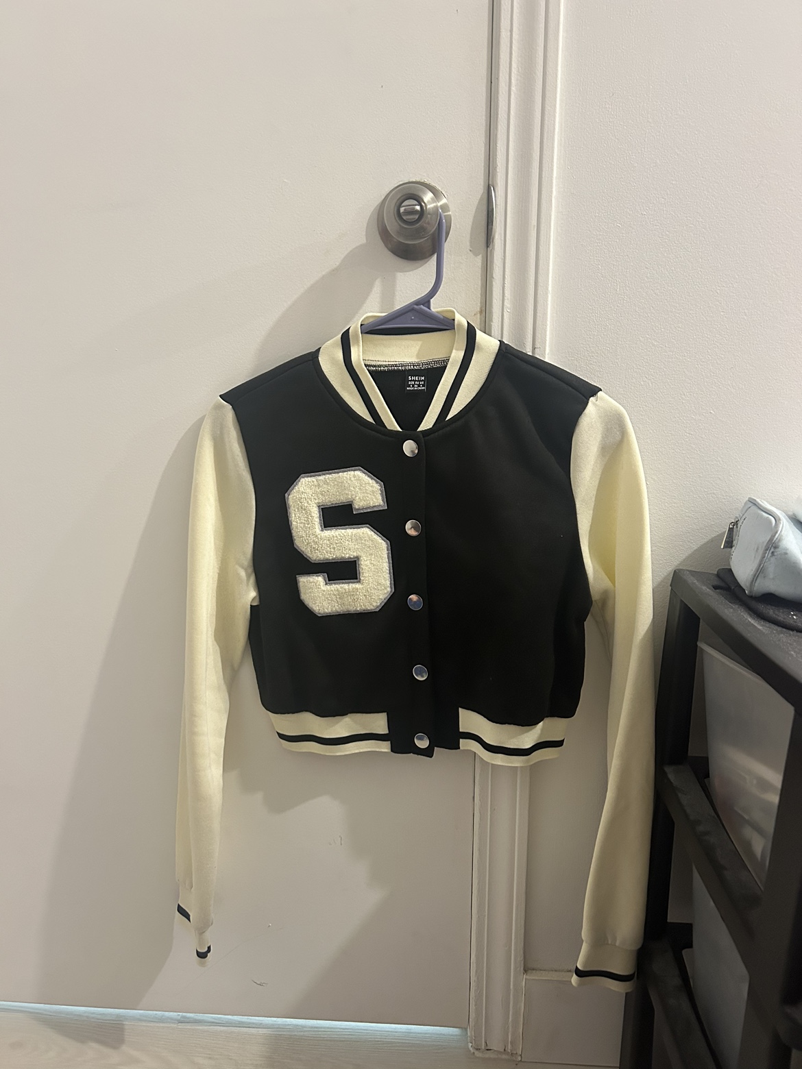 Crop varsity jacket