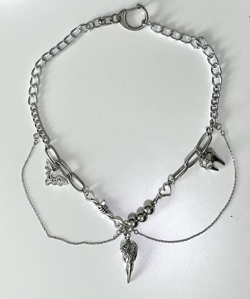 Plague Doctor Mask Grunge Necklace (Handmade) thumbnail