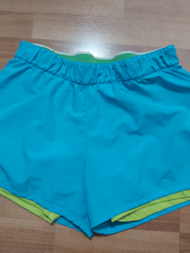 Adidas Blue and Green Running Shorts Size Medium (M) image indicator(3)
