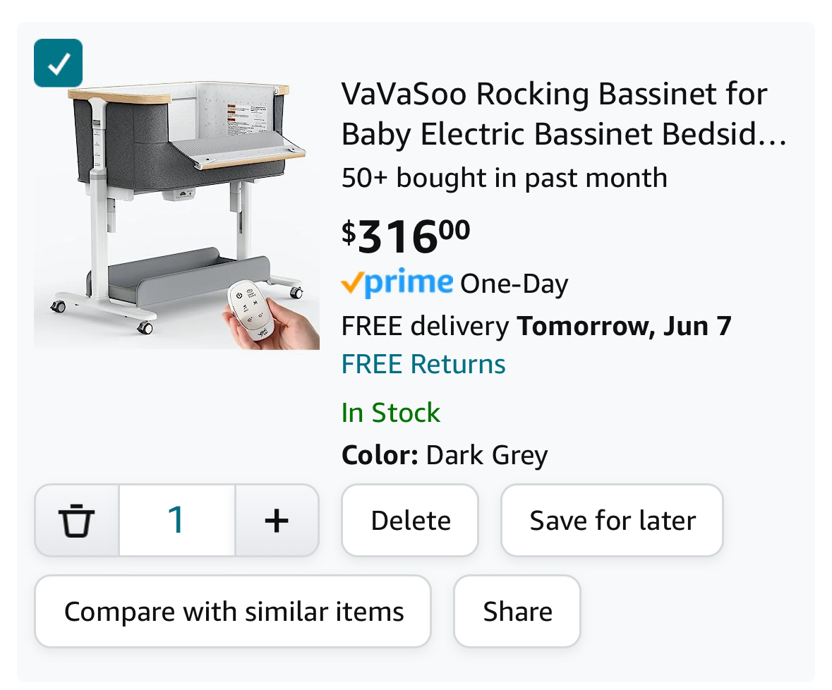 VaVaSoo Rocking Bassinet w/ Music - photo 4