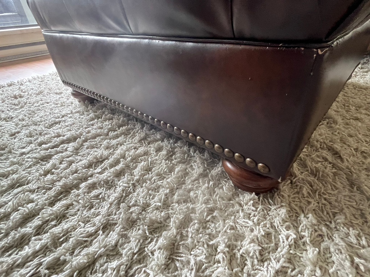 Free Real Leather Ottoman (Original Price $300 + tax) - photo 2