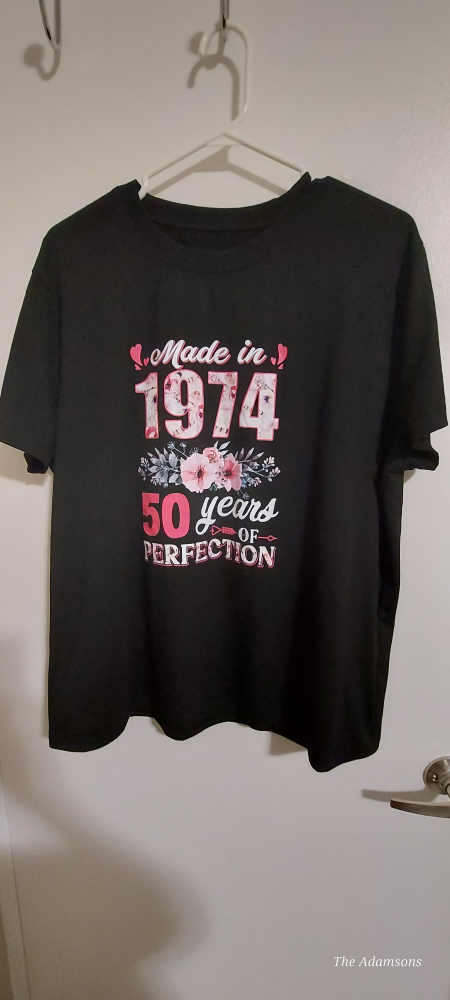 1974 T-shirt and Gold tops