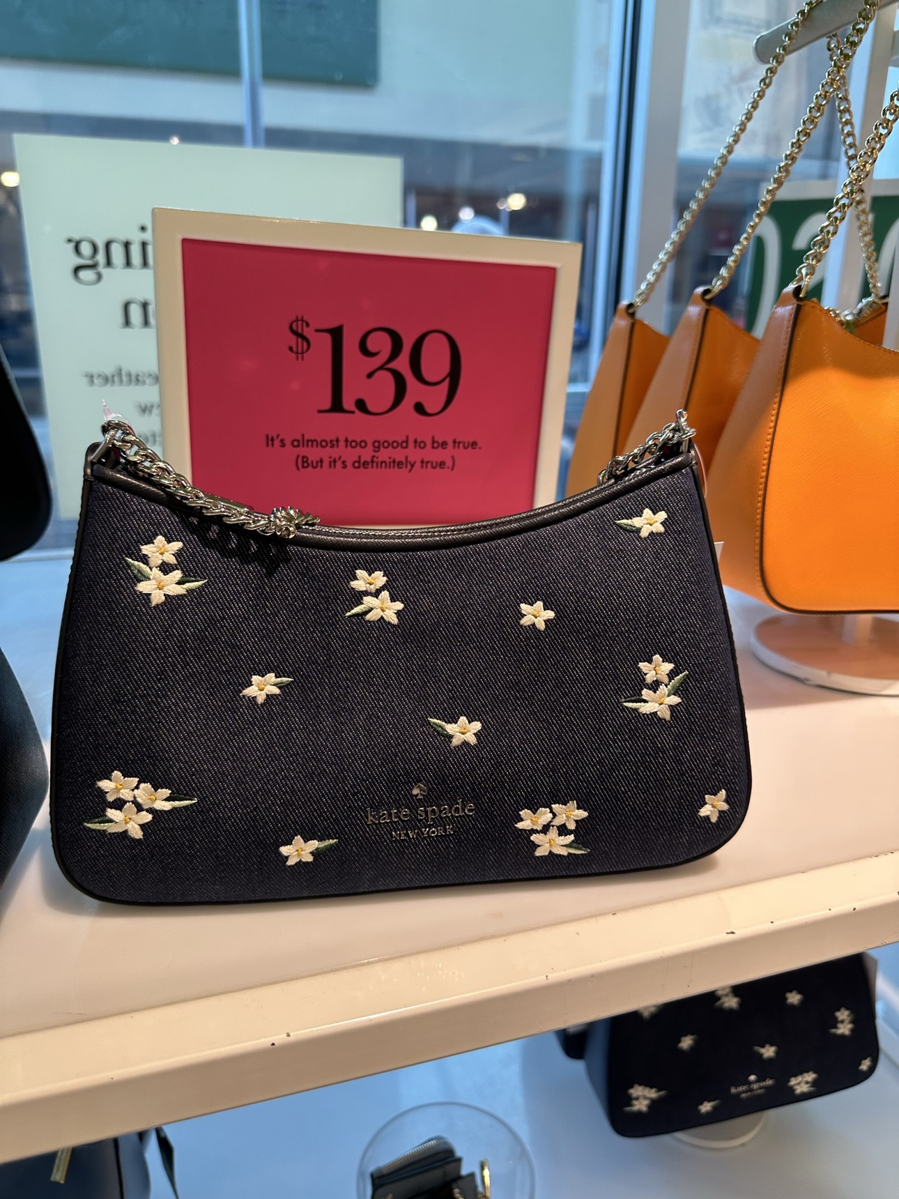 Kate Spade Denim shoulder and crossbody bag for sale thumbnail