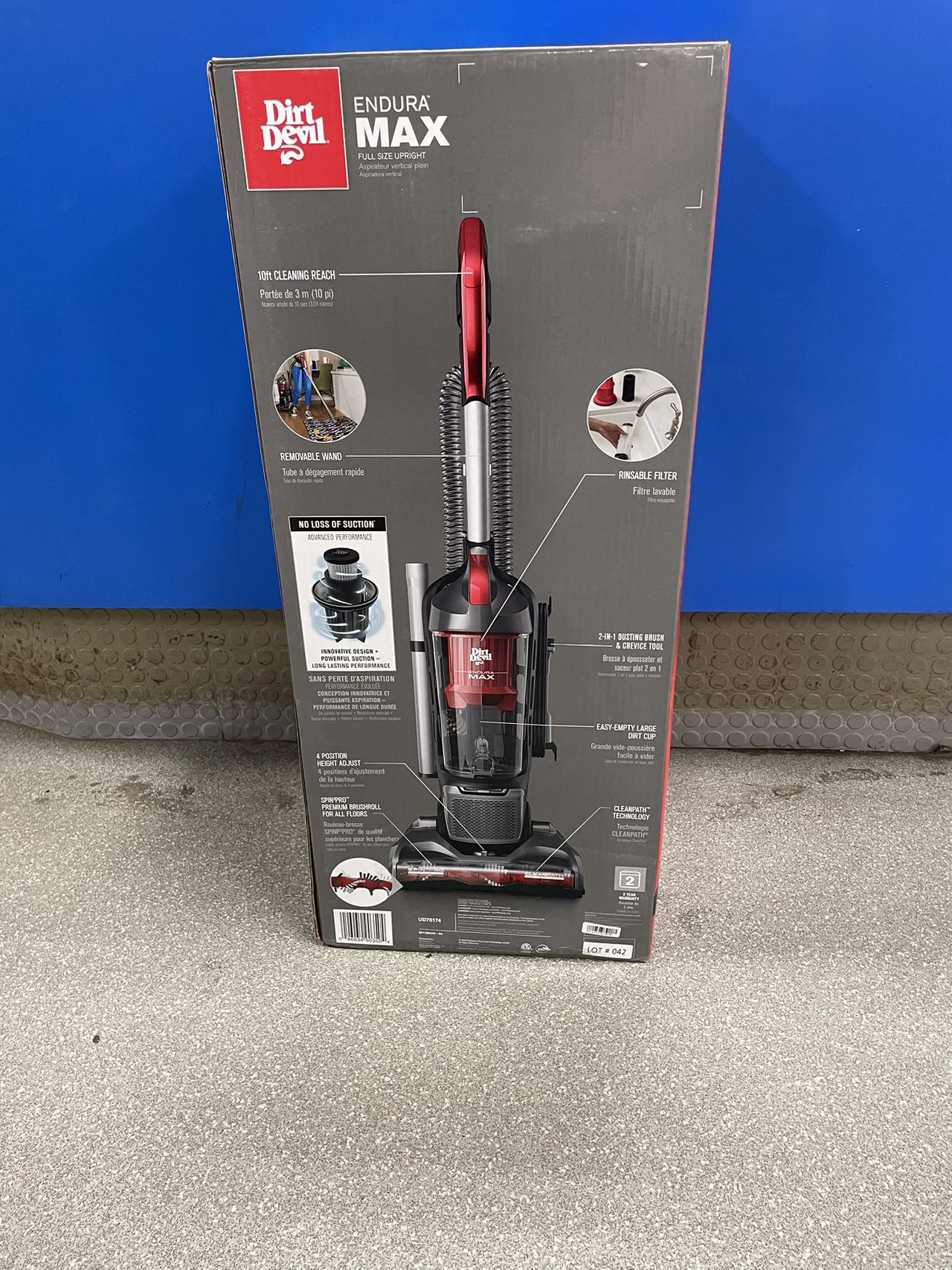 Brand new dirt devil upright vacuum full power + all reach - photo 3