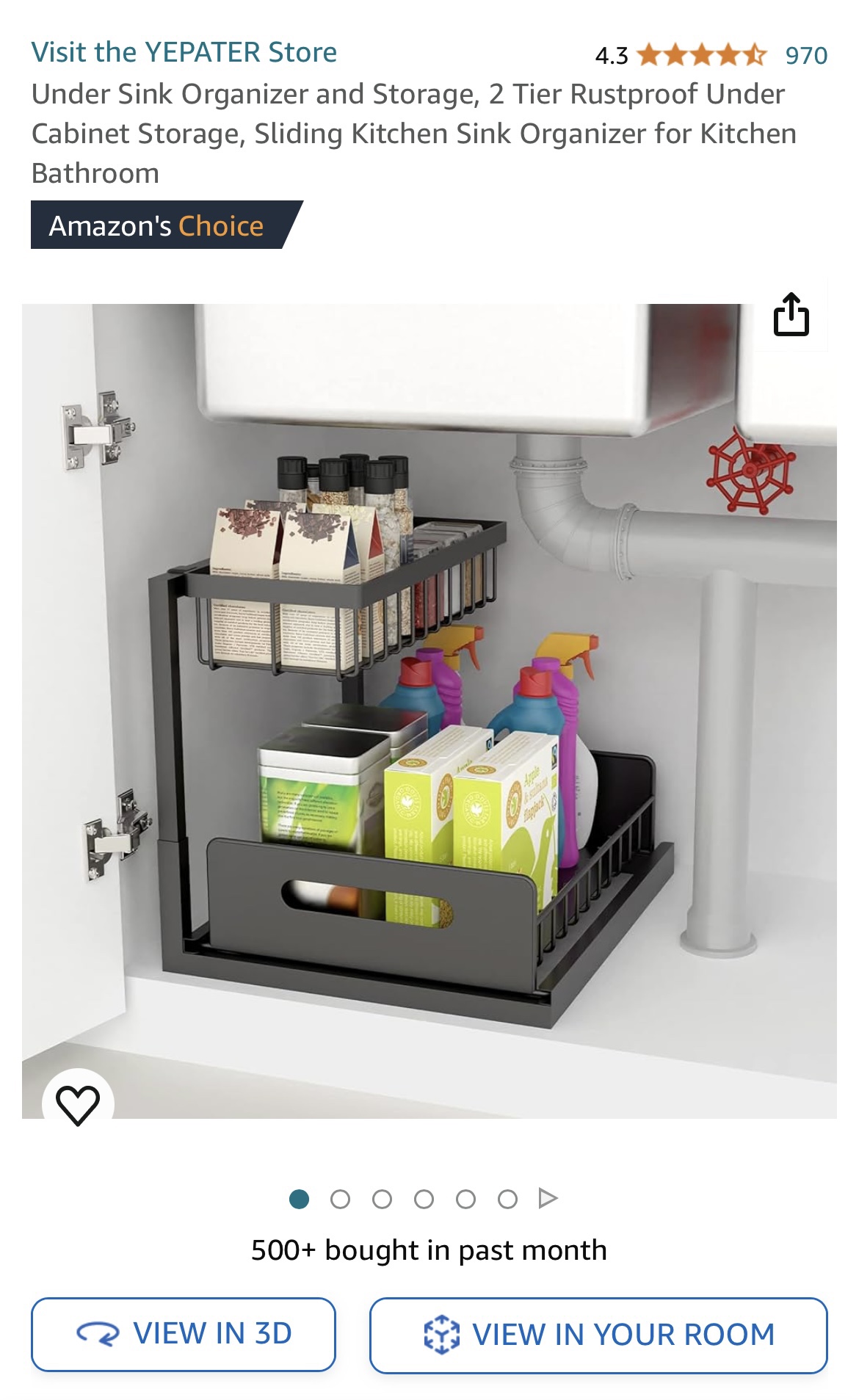 Under Sink organizer and storage - photo 2