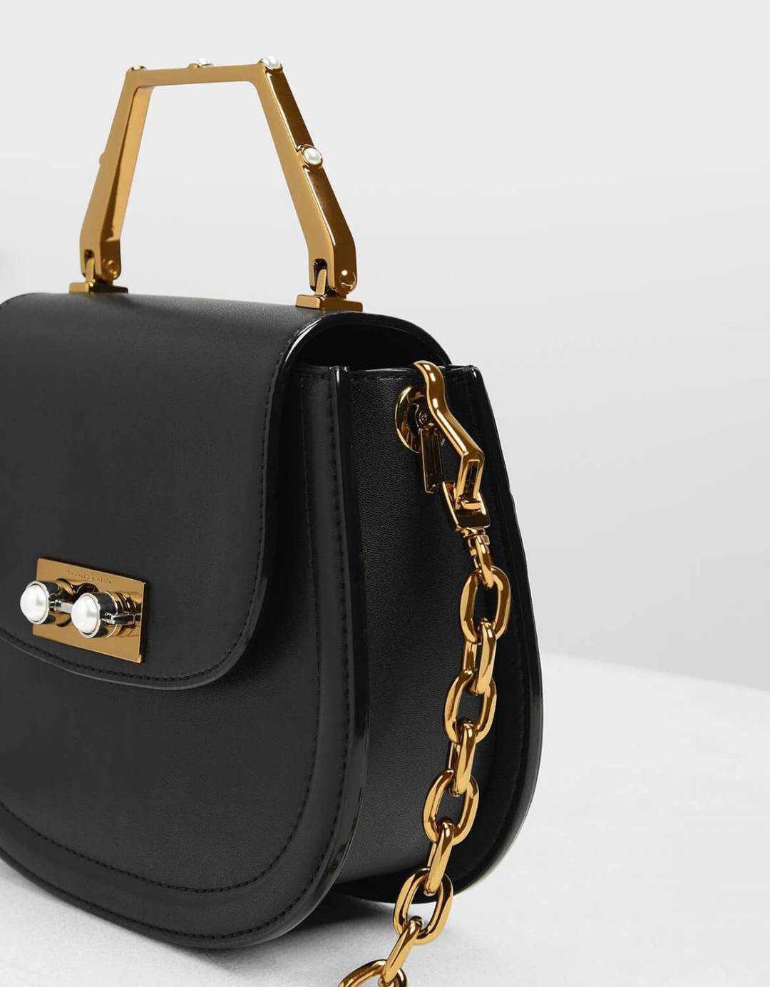 charles and keith  Metal Top Handle Bag - photo 2