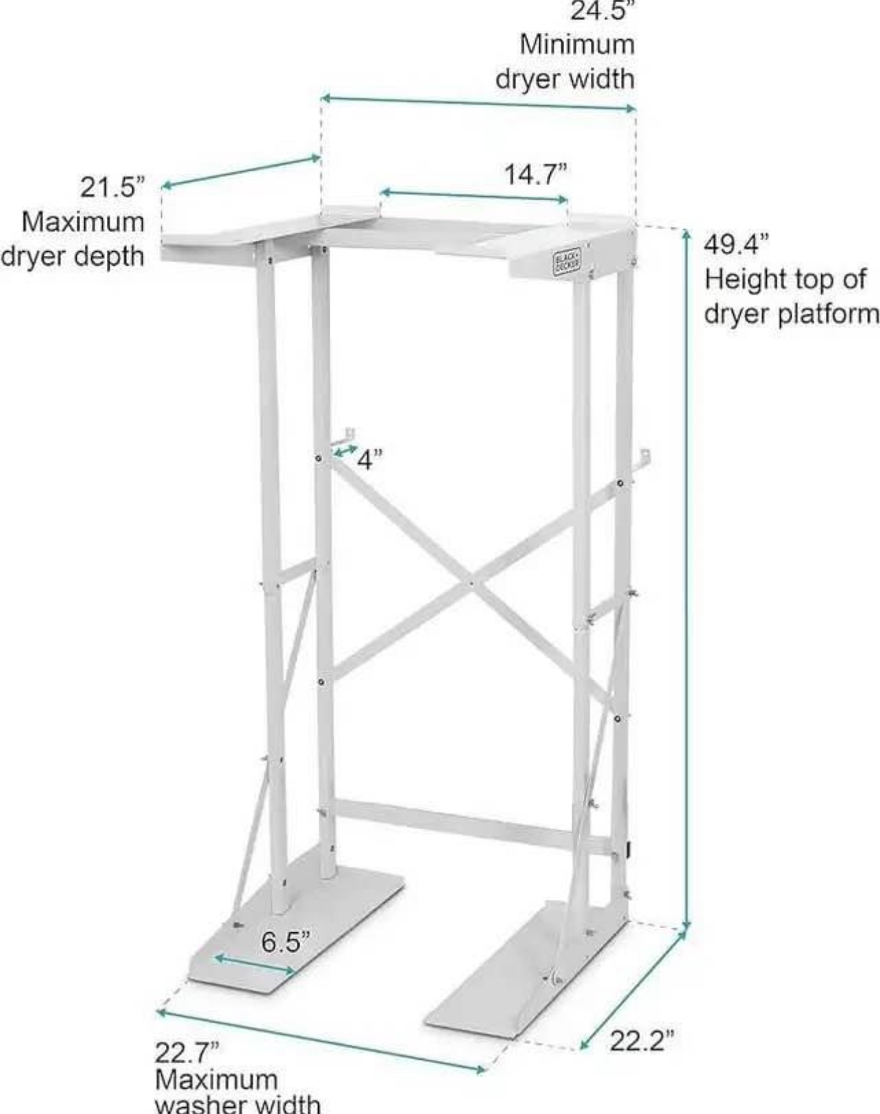 🥕 Stainless steel Stand to stack dryer over washer /can deliver image indicator(4)