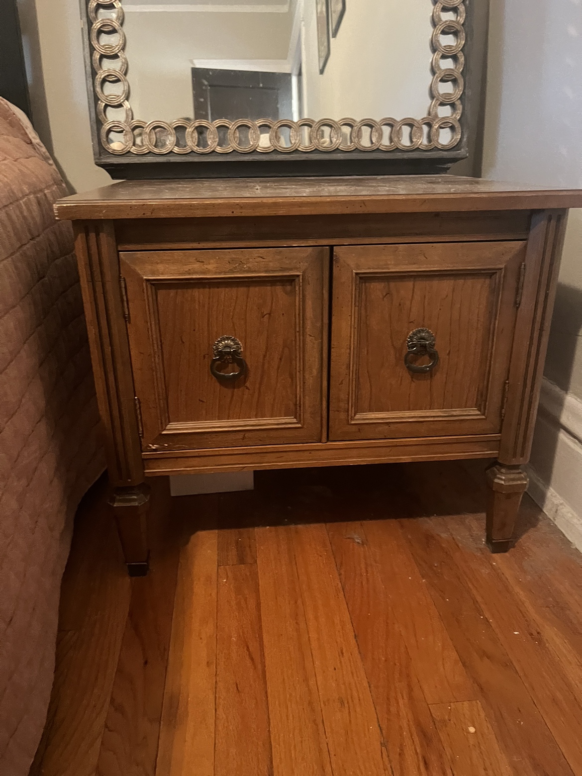 Larger wooden nightstand with spacious storage