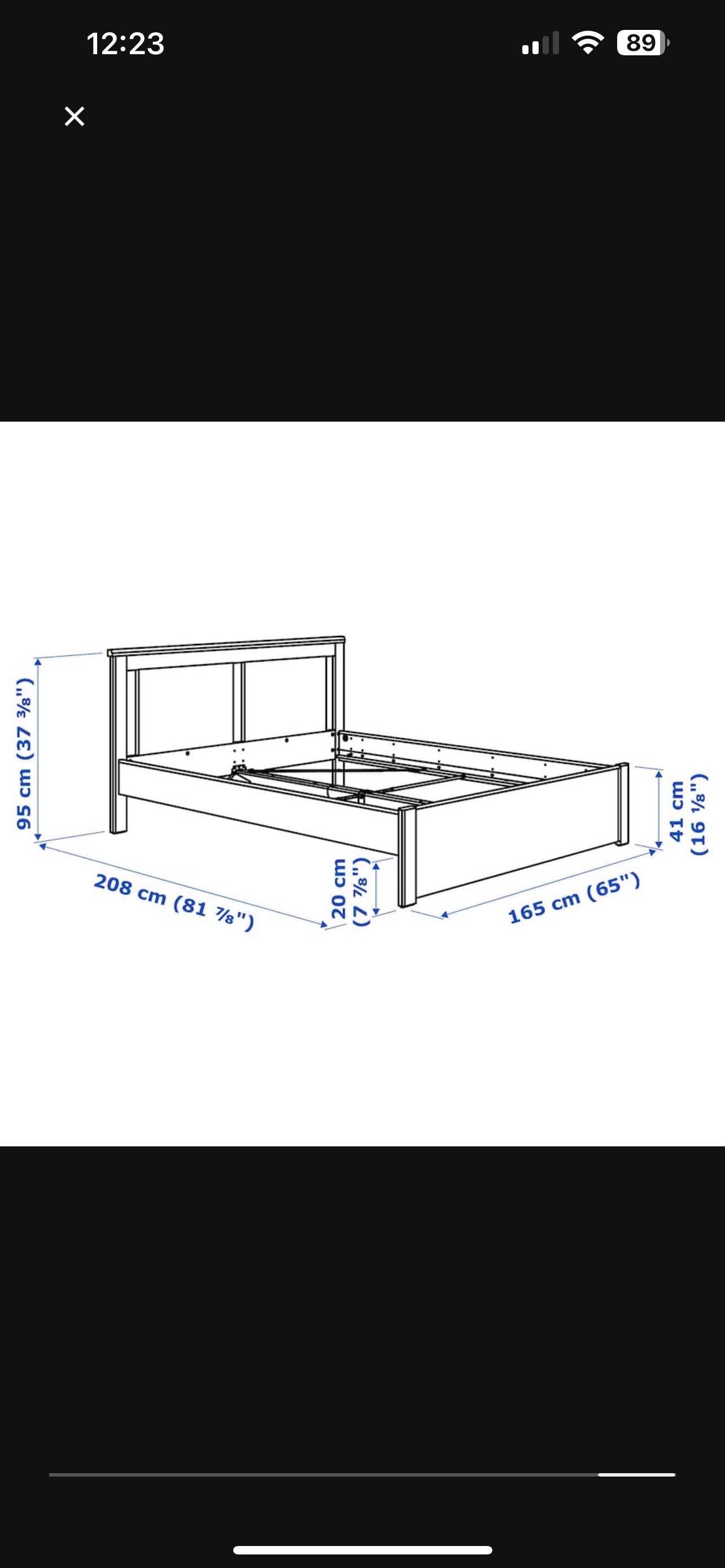 IKEA Songesand Queen Bed Frame image indicator(5)