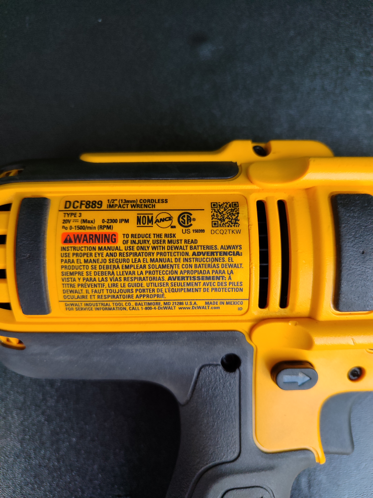 DEWALT 20V MAX Cordless Impact Wrench w/ Detent Pin Tool DCF889B - photo 2