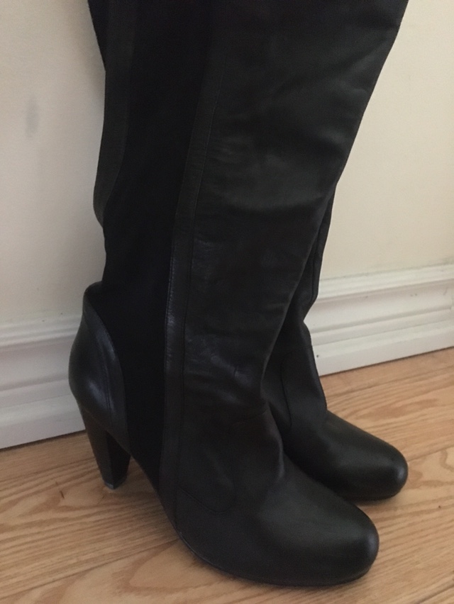 Below knee high leather heels/boots image indicator(2)