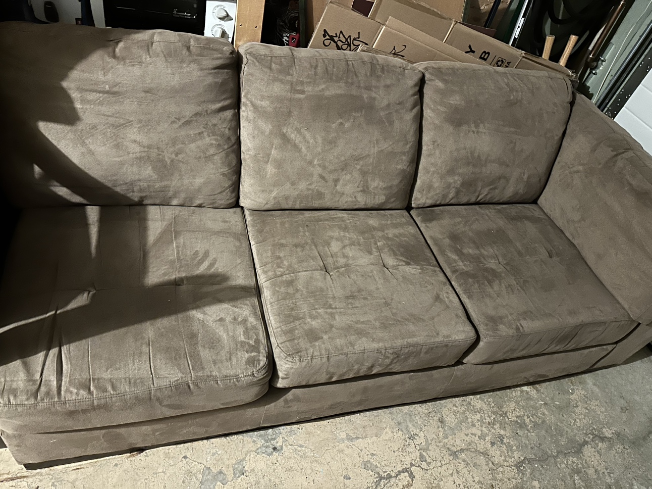 2 piece sectional couch minor wear and tear - photo 2