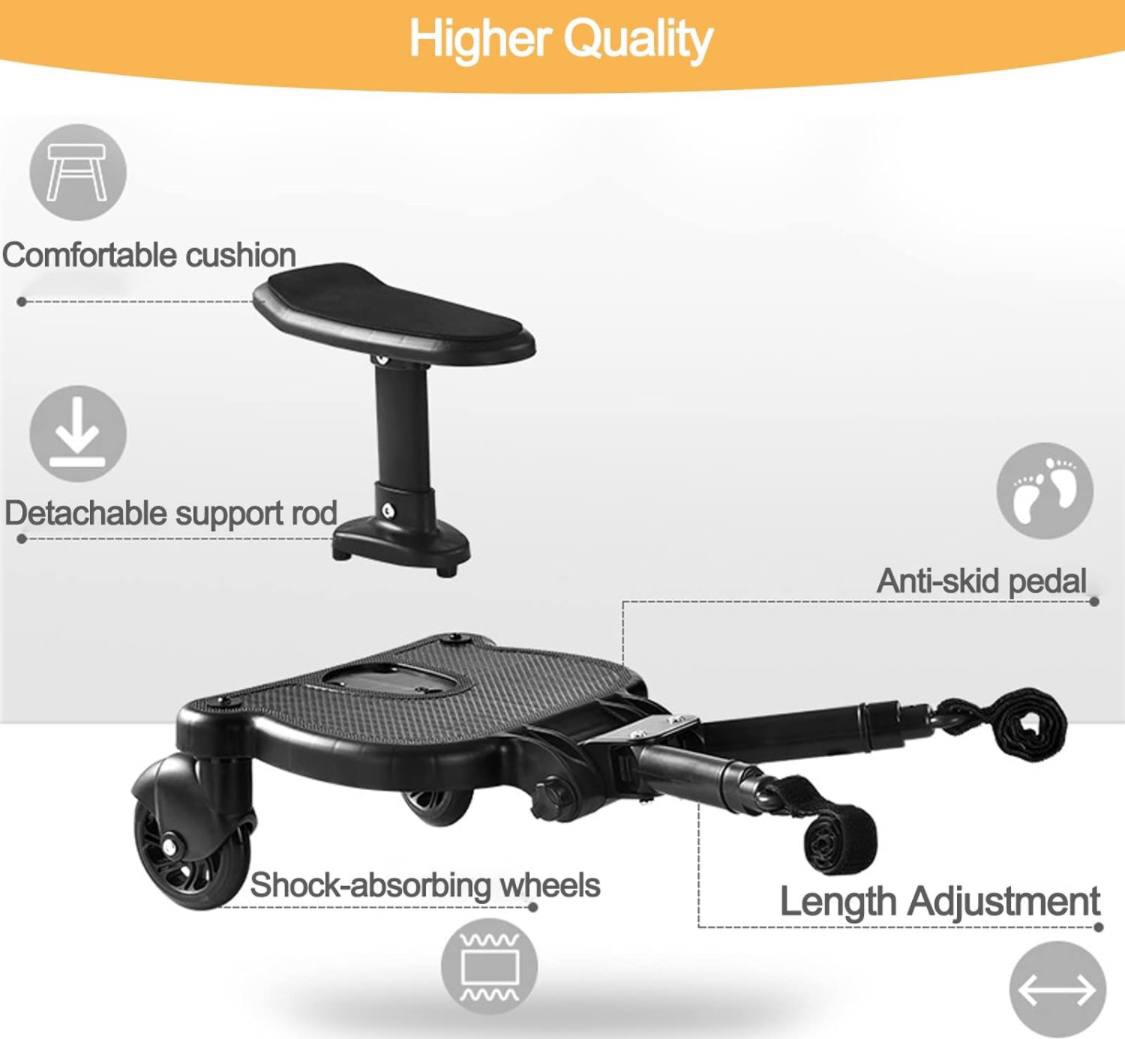Universal Stroller Ride Board with detachable seat image indicator(2)