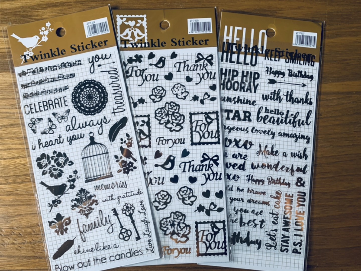 Twinkle Sticker sheet set of 3 thumbnail
