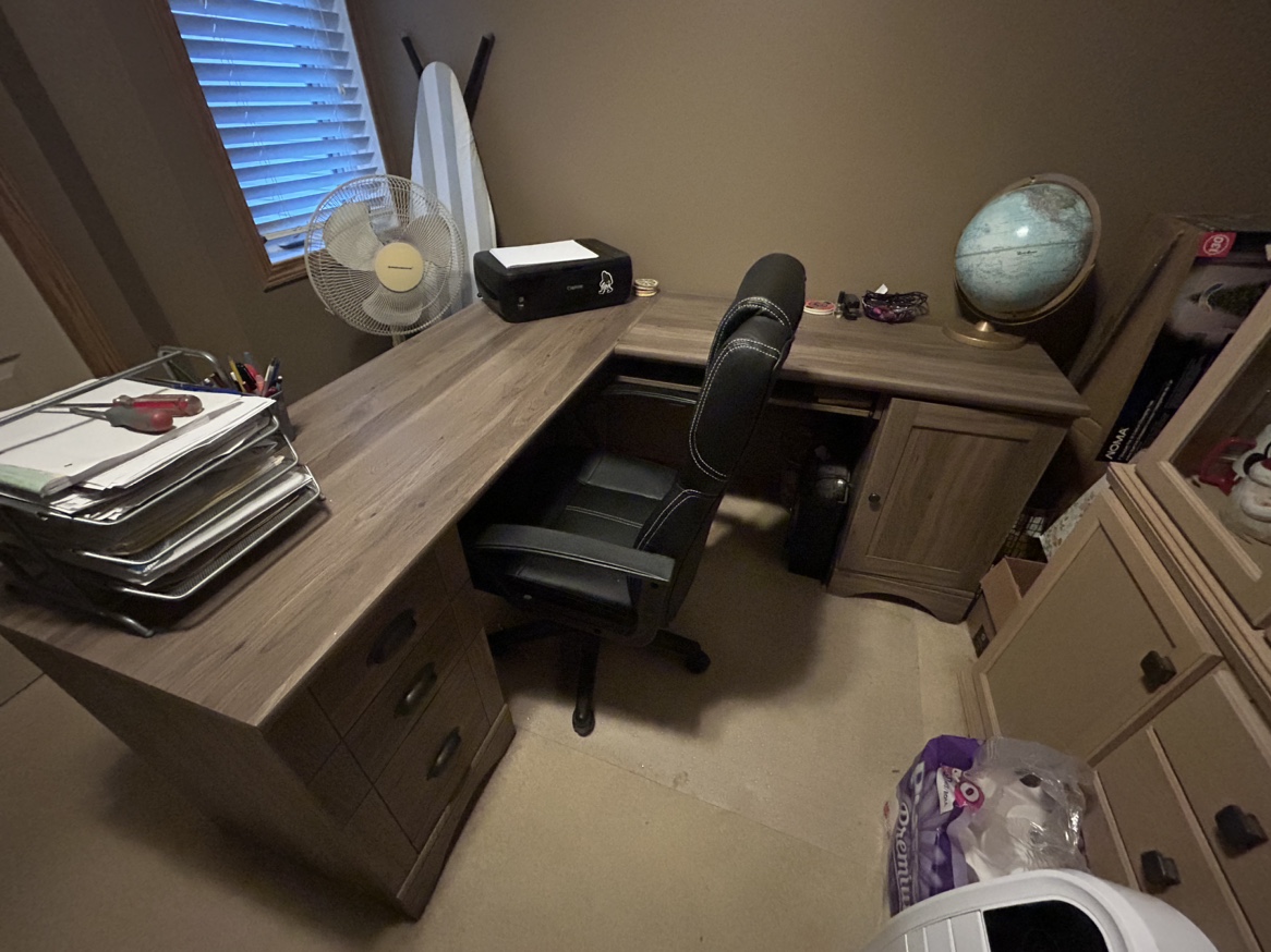 Desk and chair