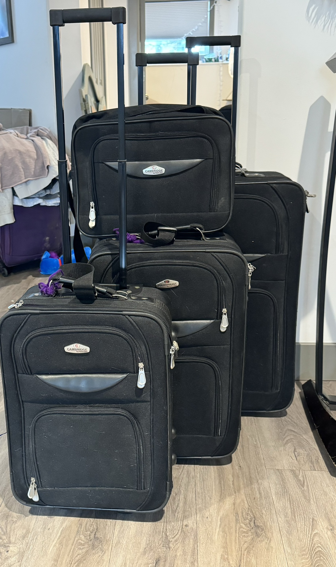Cambridge by Travelway three piece luggage set